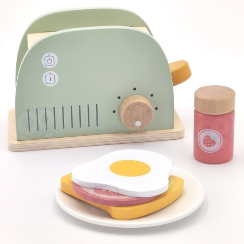 WOOPIE GREEN Drewniany Toster Zestaw Śniadaniowy z Akcesoriami 14 el. FSC