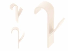 Wieszak haczyk na grzejnik kaloryfer łazienkowy kremowy