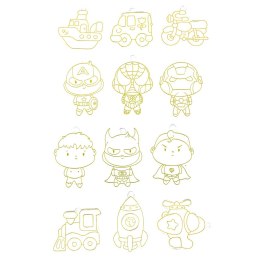 Zestaw Do Malowania Kosmos 3D DIY 6 Farbek Zawieszki 12 szt.