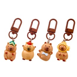 Zestaw Mini Breloczki Kapibara Figurki Ozdoby Do Kluczy 4 szt.