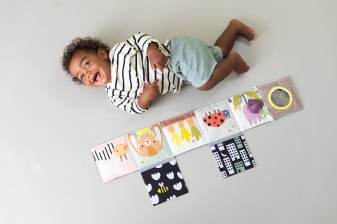 Dwustronna Książeczka Sensoryczna Urban Garden - Stymulacja Wzrokowa i Rozwój Zmysłów dla Maluchów