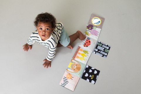 Dwustronna Książeczka Sensoryczna Urban Garden - Stymulacja Wzrokowa i Rozwój Zmysłów dla Maluchów