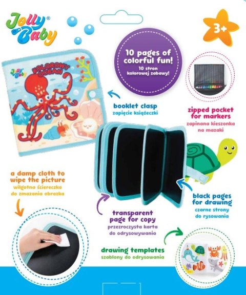 JOLLYBABY JB 82602 Książeczka do rysowania kolorowy ocean