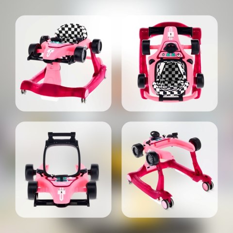 Jeździk pchacz chodzik dla dziecka (12m+) na roczek - biały