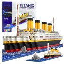 Klocki Konstrukcyjne Statek Titanic Model Statku 3D 1878 el.