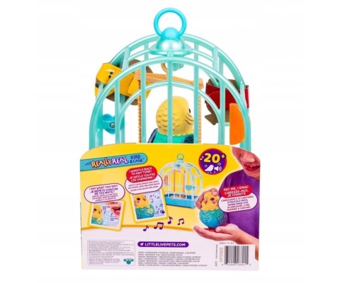 Moose Little Live Pets 26691 Mówiący Ptaszek z Klatką