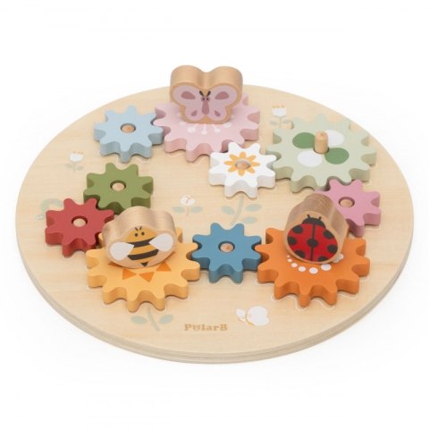 VIGA PolarB Drewniane Kolorowe Koła Zębate Montessori