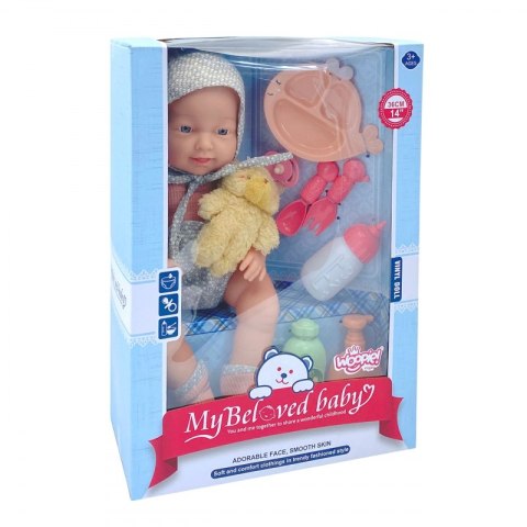 WOOPIE 50988 ROYAL Lalka Bobas 36cm w ubranku z misiem