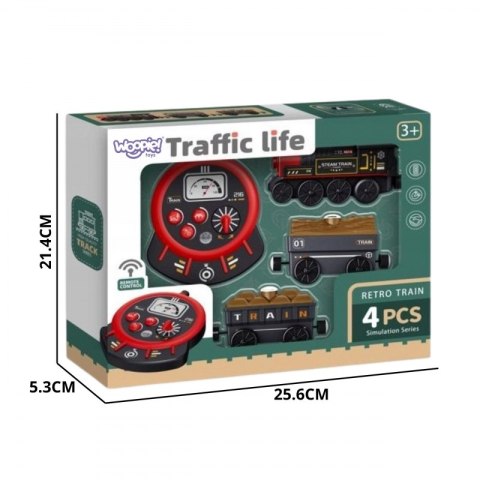 WOOPIE 57338 Kolejka Retro Zdalnie Sterowana Lokomotywa