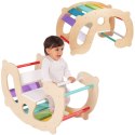 WOOPIE 58205 GREEN Drewniany Tęczowy Bujak i Mostek 2w1