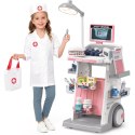 Zestaw Doktor Dentysta Wózek Medyczny Światła Różowy 26 el.