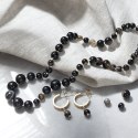 Zestaw do biżuterii z czarnymi Agatami