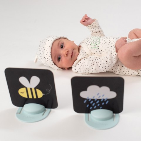 Ilustrowane Karty Savannah z Lusterkiem - Zestaw Edukacyjny dla Niemowląt