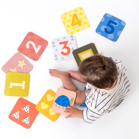 Ilustrowane Karty Savannah z Lusterkiem - Zestaw Edukacyjny dla Niemowląt