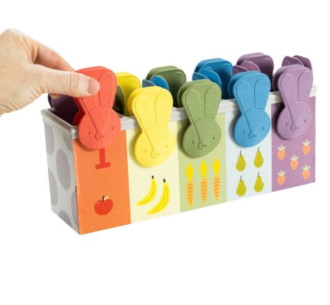 Królicza Zabawa - Edukacyjna Zabawka z Klipsami do Rozwoju Motoryki i Kolorów