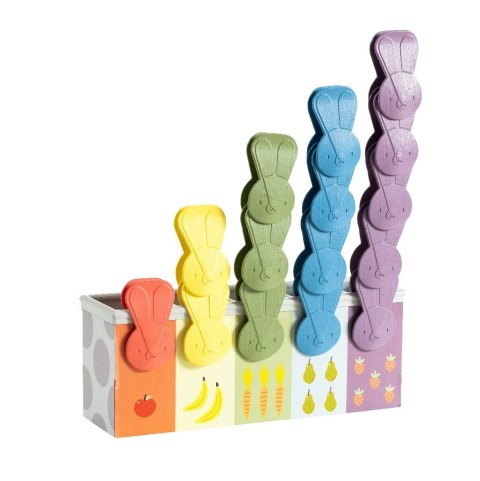 Królicza Zabawa - Edukacyjna Zabawka z Klipsami do Rozwoju Motoryki i Kolorów