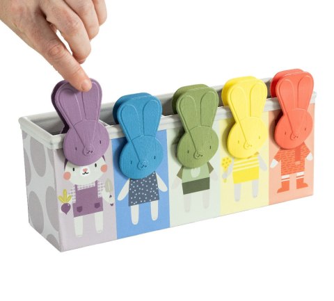 Królicza Zabawa - Edukacyjna Zabawka z Klipsami do Rozwoju Motoryki i Kolorów