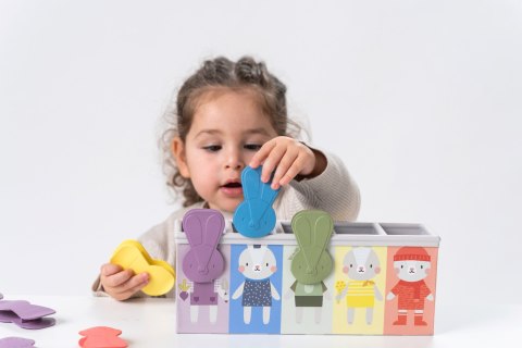 Królicza Zabawa - Edukacyjna Zabawka z Klipsami do Rozwoju Motoryki i Kolorów