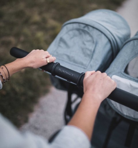 M.Twin x Wózek Bliźniaczy Mast Swiss Design - Glacier Lake (Koła HP) Stała Rączka