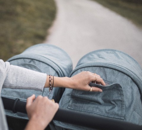 M.Twin x Wózek Bliźniaczy Mast Swiss Design - Glacier Lake (Koła HP) Stała Rączka