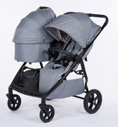 M.Twin x Wózek Bliźniaczy Mast Swiss Design - Glacier Lake (Koła Light) Stała Rączka