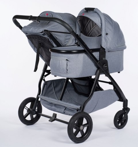 M.Twin x Wózek Bliźniaczy Mast Swiss Design - Glacier Lake (Koła Light) Stała Rączka