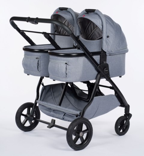 M.Twin x Wózek Bliźniaczy Mast Swiss Design - Glacier Lake (Koła Light) Stała Rączka