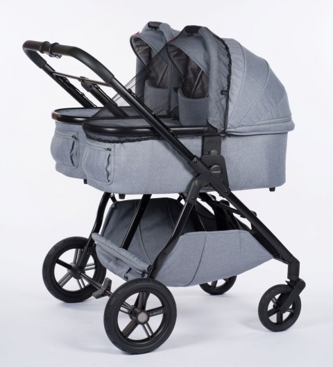 M.Twin x Wózek Bliźniaczy Mast Swiss Design - Glacier Lake (Koła Light) Stała Rączka