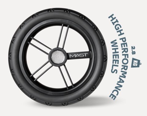 M.Twin x Wózek Bliźniaczy Mast Swiss Design - Onyx (Koła HP)