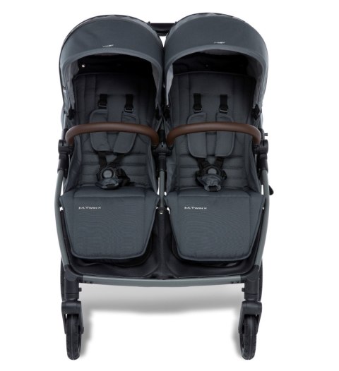 M.Twin x Wózek Bliźniaczy Mast Swiss Design - Volcanic Ash (Koła HP)