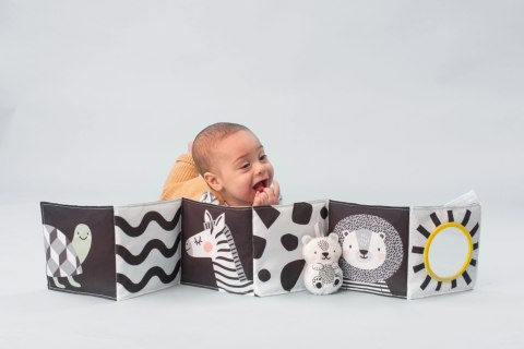 Taf Toys Książeczka Kontrastowa Sensoryczna Czarno-biała - Savannah z Lwiątkiem Libby