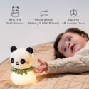 Taf Toys Lampka Nocna Little Panda - silikonowa, łagodna lampka dla niemowląt