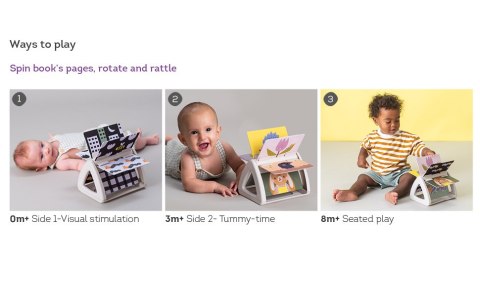 Taf Toys Obracająca się Książeczka Grzechocząca - Stymulacja Wzroku i Motoryki