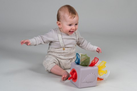 Taf Toys Pojemnik z Wyskakującymi Chusteczkami - Interaktywna Zabawka Sensoryczna