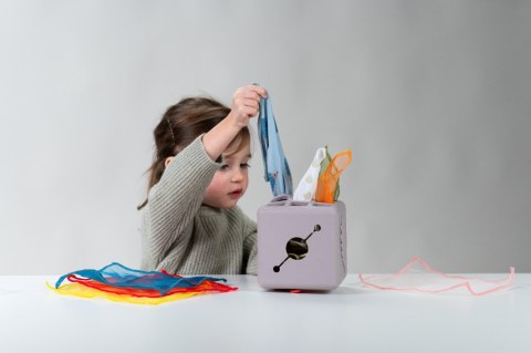 Taf Toys Pojemnik z Wyskakującymi Chusteczkami - Interaktywna Zabawka Sensoryczna