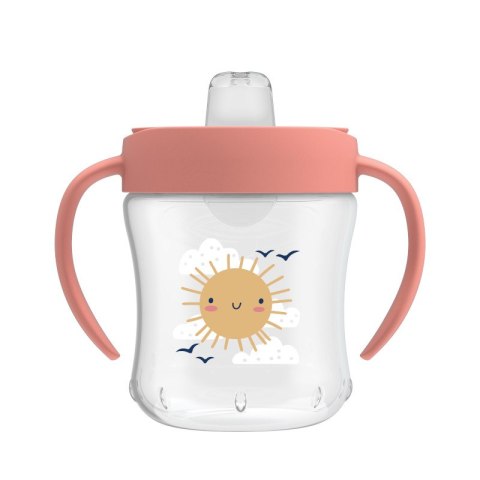 Dr.Brown TC61003 Kubek miękki ustnik 180ml różowy 6m+