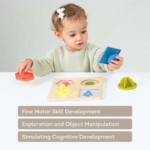 Układanka Kształtów z Silikonowymi Stemplami - Zabawka Edukacyjna dla Dzieci