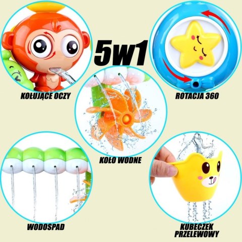 WOOPI E46699 Zabawka Wodna do kąpieli Małpka + kubek