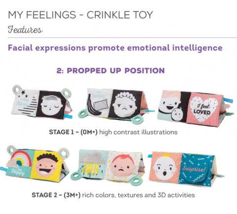 Zabawka Taf Toys Dwustronna Zabawka Emocje - Książeczka z Aktywnościami
