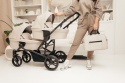 Bebetto42 PRO 22 kaszmir 2w1 wózek dla bliźniąt , bliźniaczy , podwójny - 2x gondola 2x siedzisko