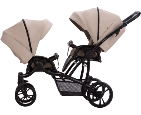 Bebetto42 PRO 22 kaszmir 2w1 wózek dla bliźniąt , bliźniaczy , podwójny - 2x gondola 2x siedzisko