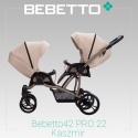 Bebetto42 PRO 22 kaszmir 2w1 wózek dla bliźniąt , bliźniaczy , podwójny - 2x gondola 2x siedzisko
