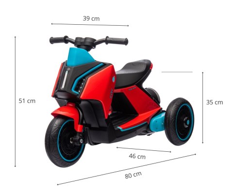 MILLY MALLY 5746 Pojazd na akumulator Skuter City Red