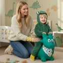 Skoczek gumowy dla dzieci DINO 59 cm zielony z bandaną do skakania z pompką