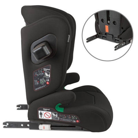 TENDO Black Kidwell Fotelik samochodowy i-Size 100-150 cm ISOFIX 15-36 kg