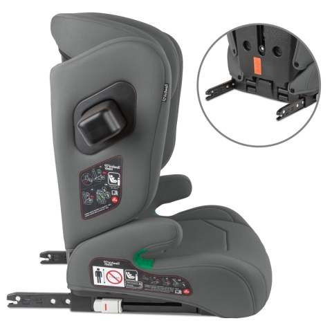 TENDO Gray Kidwell Fotelik samochodowy i-Size 100-150 cm ISOFIX 15-36 kg