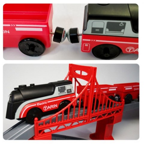 WOOPIE 57383 Zestaw Elektryczna Kolejka Zwierzęta 70el.