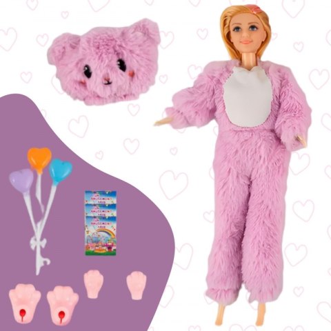 WOOPIE ROYAL 57529 Lalka w ubranku Misia fiolet