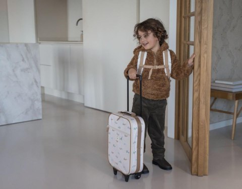 Walizka dla dzieci KIDZROOM Small Aeroplane Beige