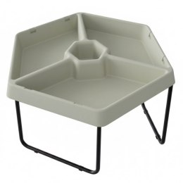 MASTERKIDZ Sześciokątny Stolik Do Zabawy Piaskiem i Wodą 3 Komory Regulowana Wysokość